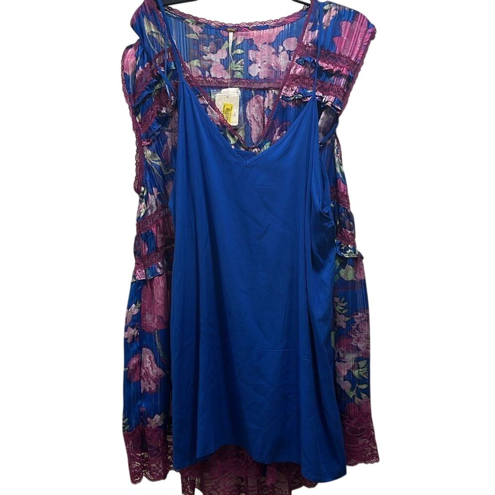 FREE PEOPLE FP SPRING FLING MINI ULTRA VIOLET COMBO Dress XS - Picture 4 of 8